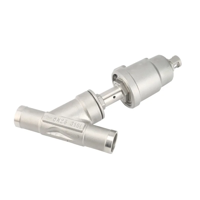 

DN15 DN20 DN25 Stainless Steel Pneumatic Welding Angle Seat Valve Normally Closed Stainless Steels Actuator For Steam Gas Oil