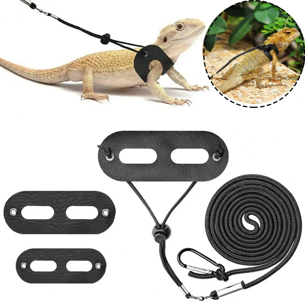 

Adjustable Soft Leash for Reptile Chest Strap, Comfortable Pet Reptile, Bearded Dragon Carrier, Pet Supplies, 1 Set