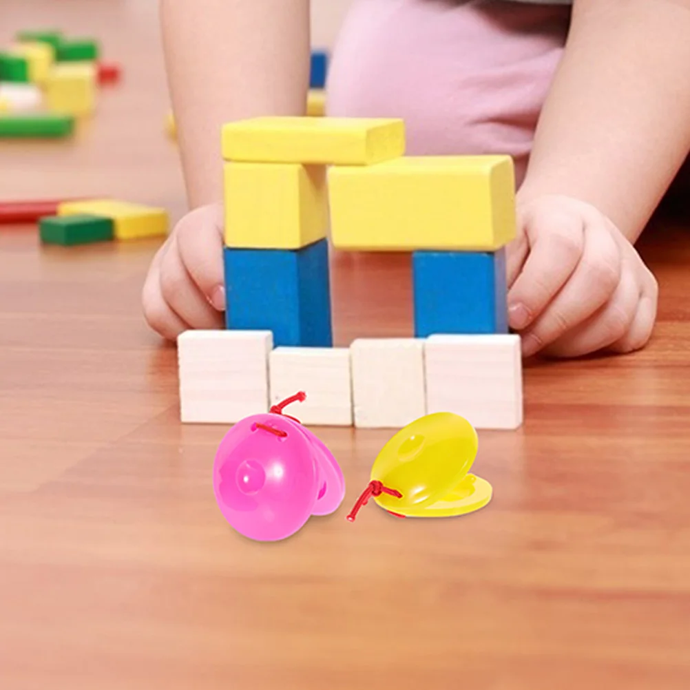 

20Pcs Castanet Percussion Instrument For Kids Colorful Plastic Clappers Educational Musical Toys For Children