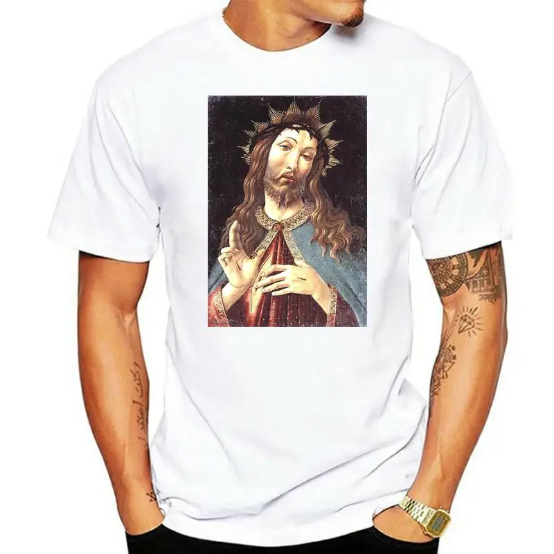 Go Away Jesus Religious T-Shirt Insta Nativity Hashtag Tee Steaming God Cotton Short Sleeve Tee Shirt