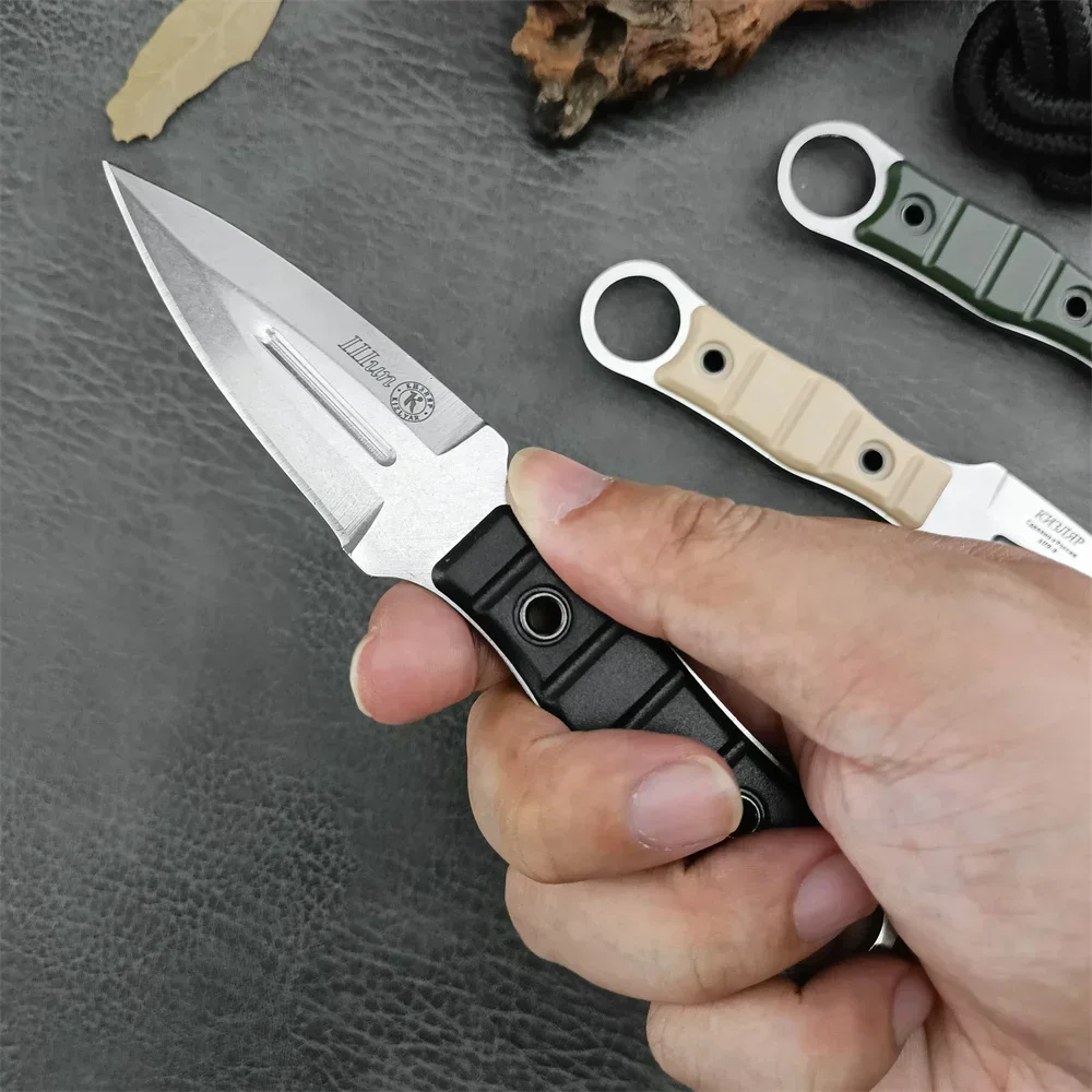 Russian Kizlyar Protable Fixed Blade Tactical Knife 440C Blade Nylon Fiber Handles Hunting Camping Knives Military Edc Multitool