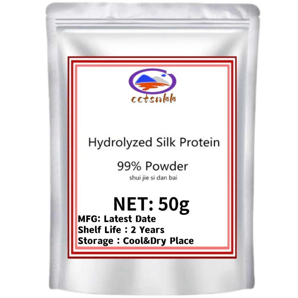 Hot Supply 99% Hydrolyzed Silk Protein Powder ,Silk Fibroin for Moisturizing, Brightening and Improving Skin Perception