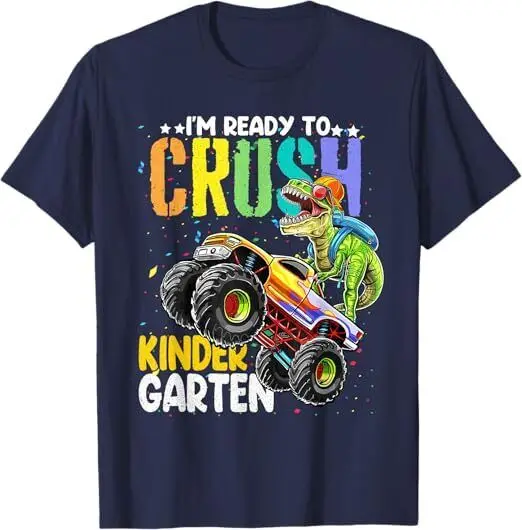 Back To School Boy Dinosaur I'm Ready To Crush Kindergarten T-Shirt