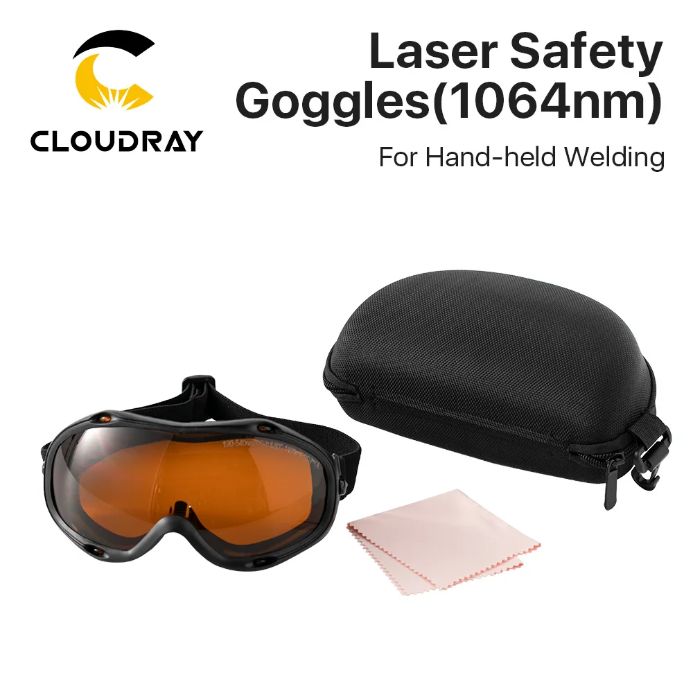 Gafas de seguridad para soldadura de fibra Cloudray 190-540 OD3 + y 800-1100nm OD7 + Protector de gafas para máquina de soldadura