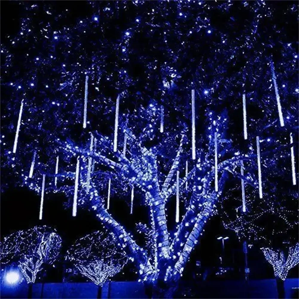 

32/24/16/8Tube Outdoor LED Meteor Shower String Lights for Street Garland Wedding Christmas Holiday Decorations Navidad 2025