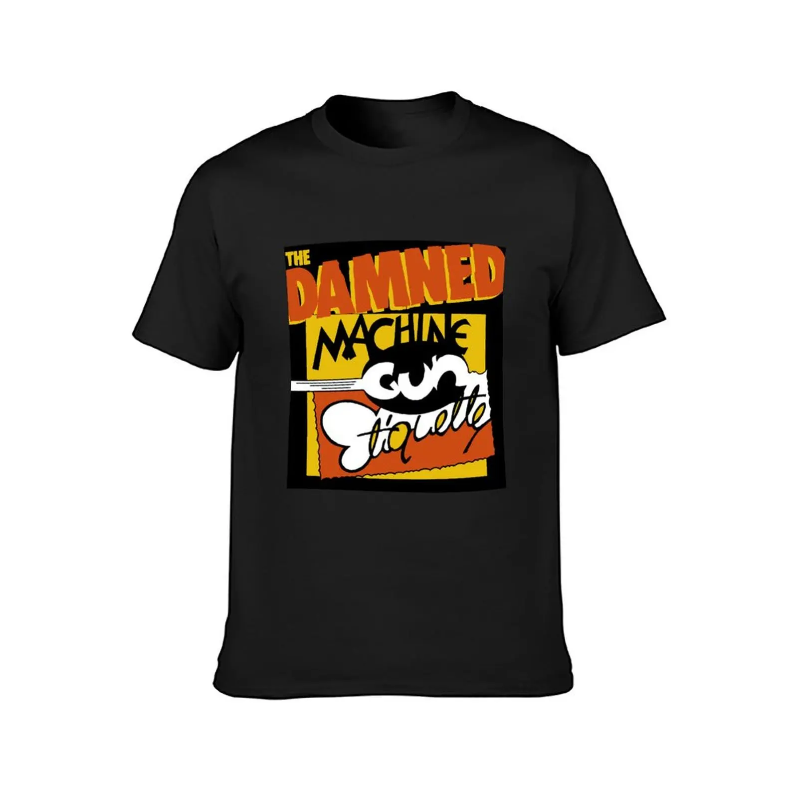 The Damned machine gun etiquette T-Shirt plain summer tops oversized compression shirt men