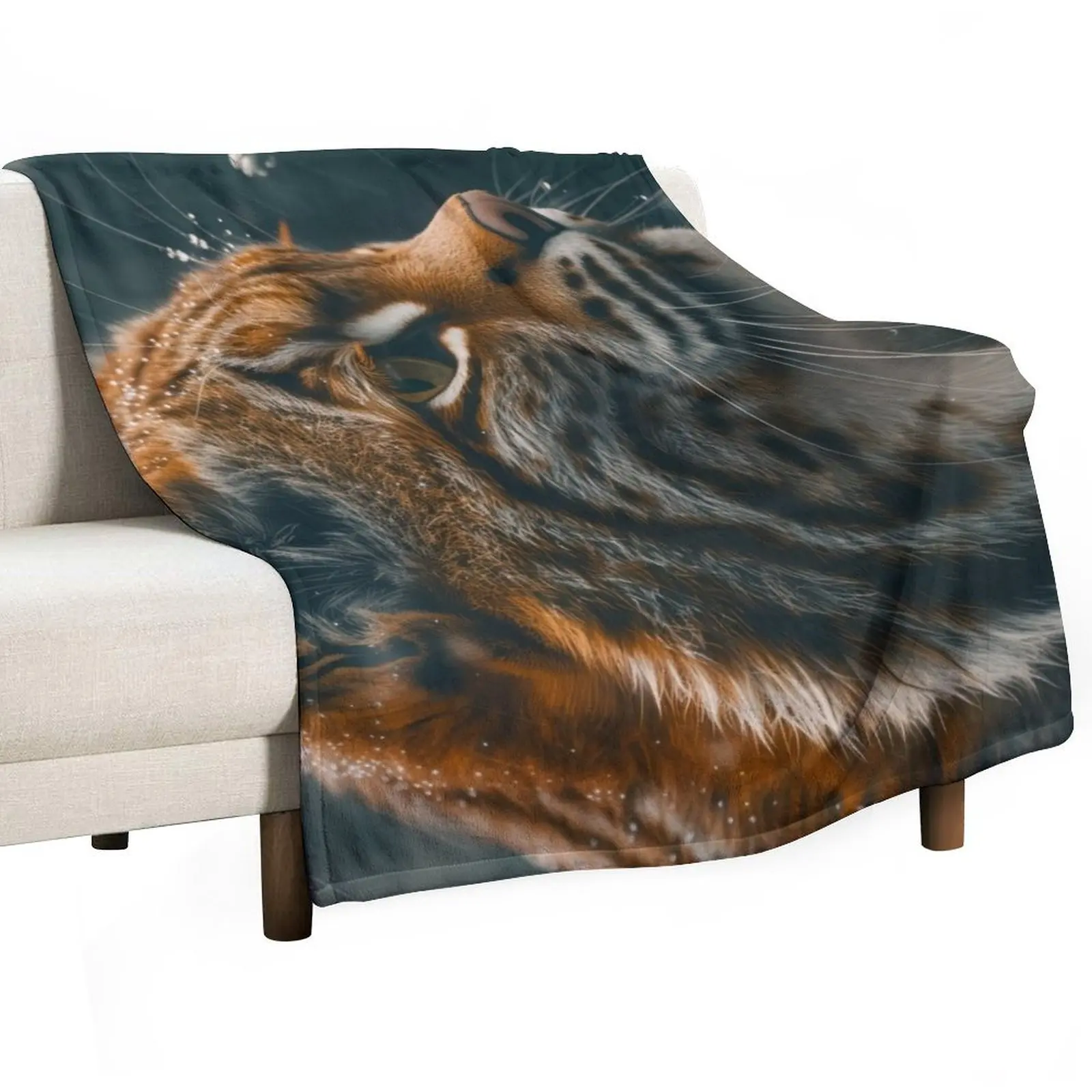 

Bobcat Winter Throw Blanket Weighted Vintage Heavy Bed Blankets