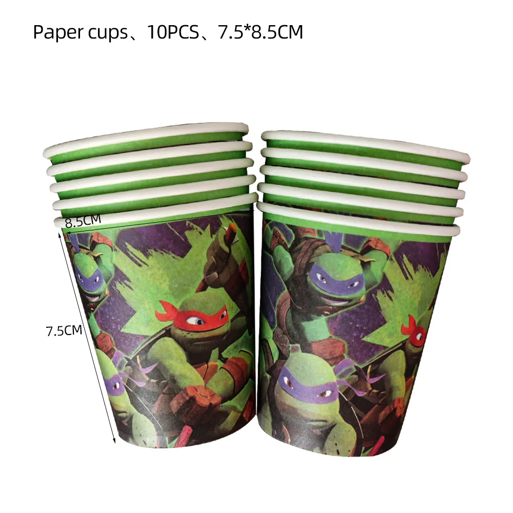 Ninja Turtles Verjaardagsfeestje Mutant Ninja Turtles Tienerfeest Gunsten Tafelkleed Cups Borden Baby Shower Benodigdheden