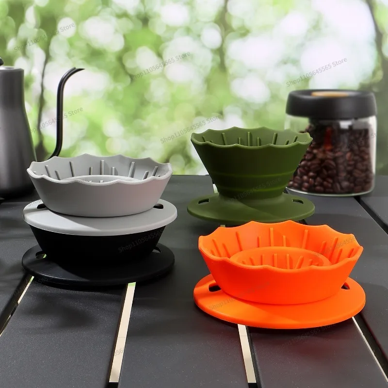 For Silicone Foldable Hand Rinse Filter Cup V60 Outdoor Convenient Drip Filter Cup