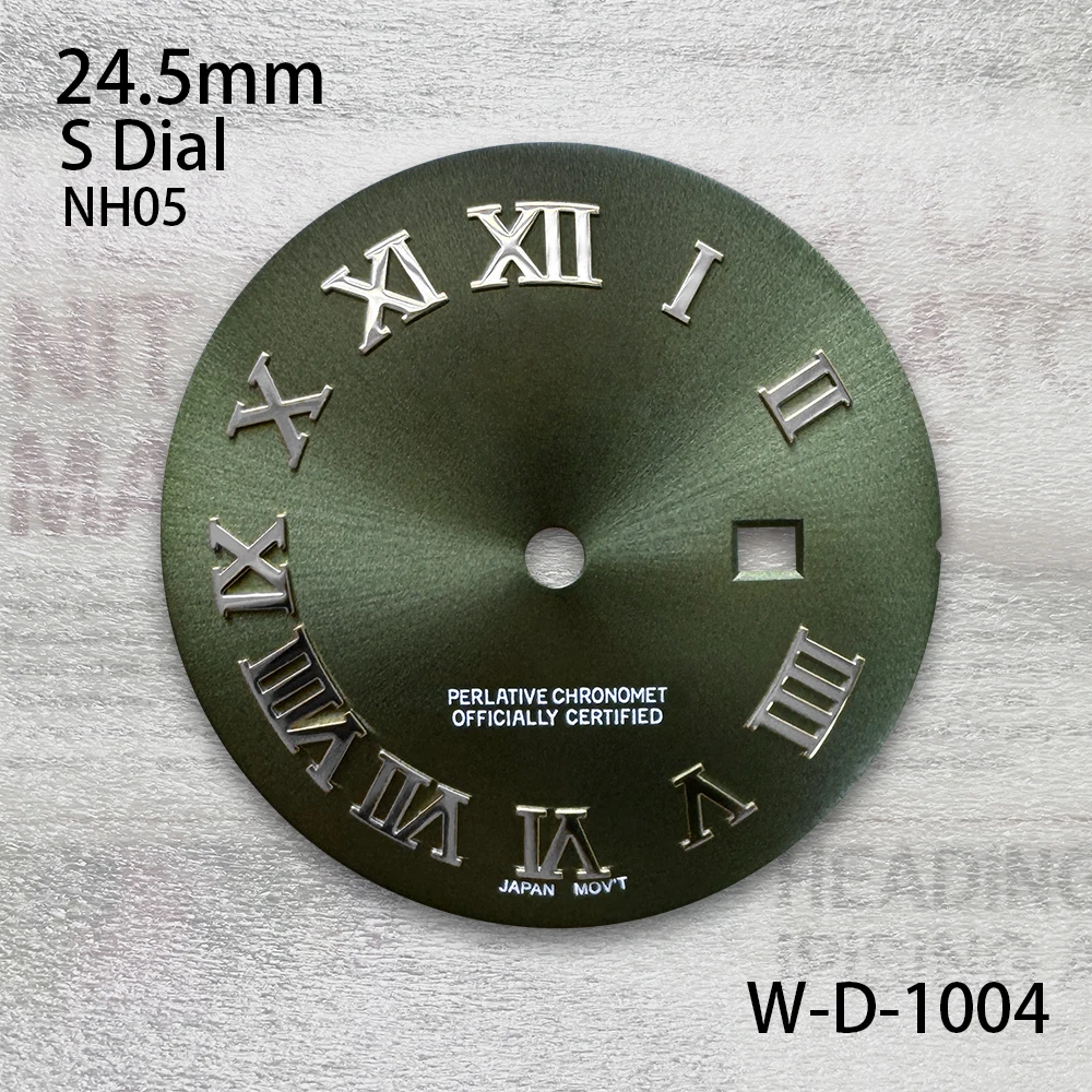 24.5mm S Logo Rome Dial Fit NH305 Movement Ladies' High Quality Sunray Watch Modification Accessories