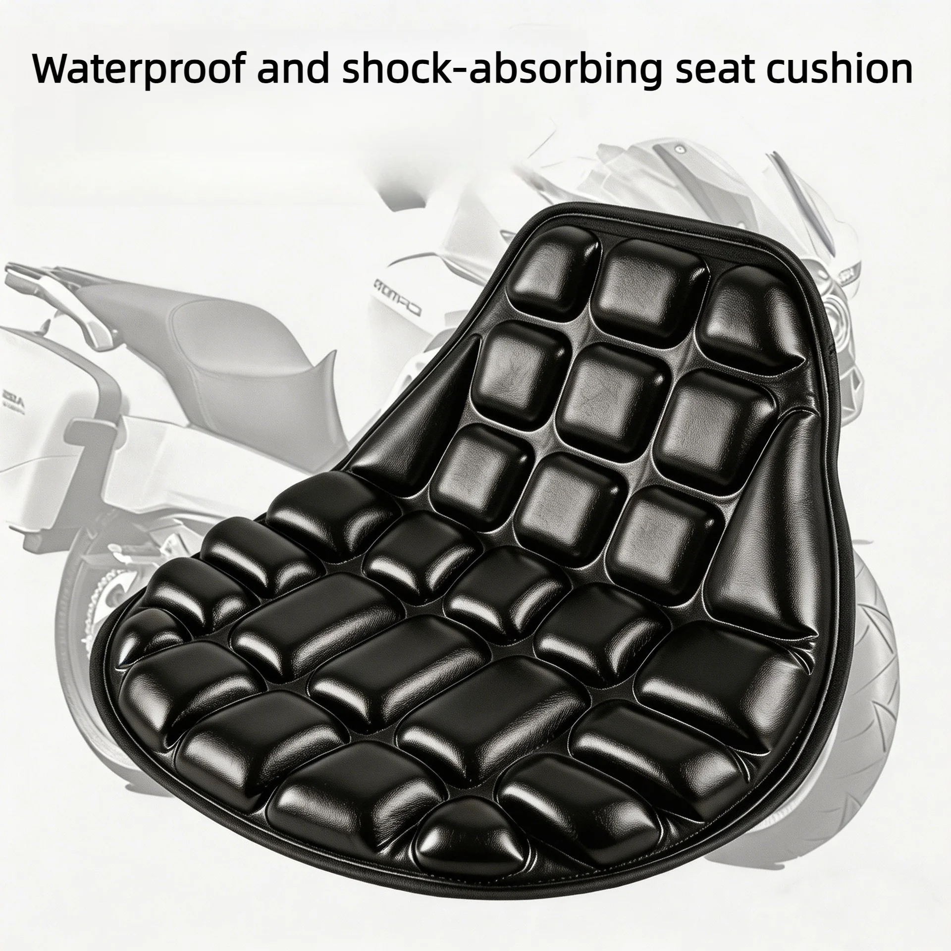 Black Motorcycles Seat Cover Cushion Relief Front Rider Driver Seat Cushion Universal for Motorbike Electric Bike Air Seat