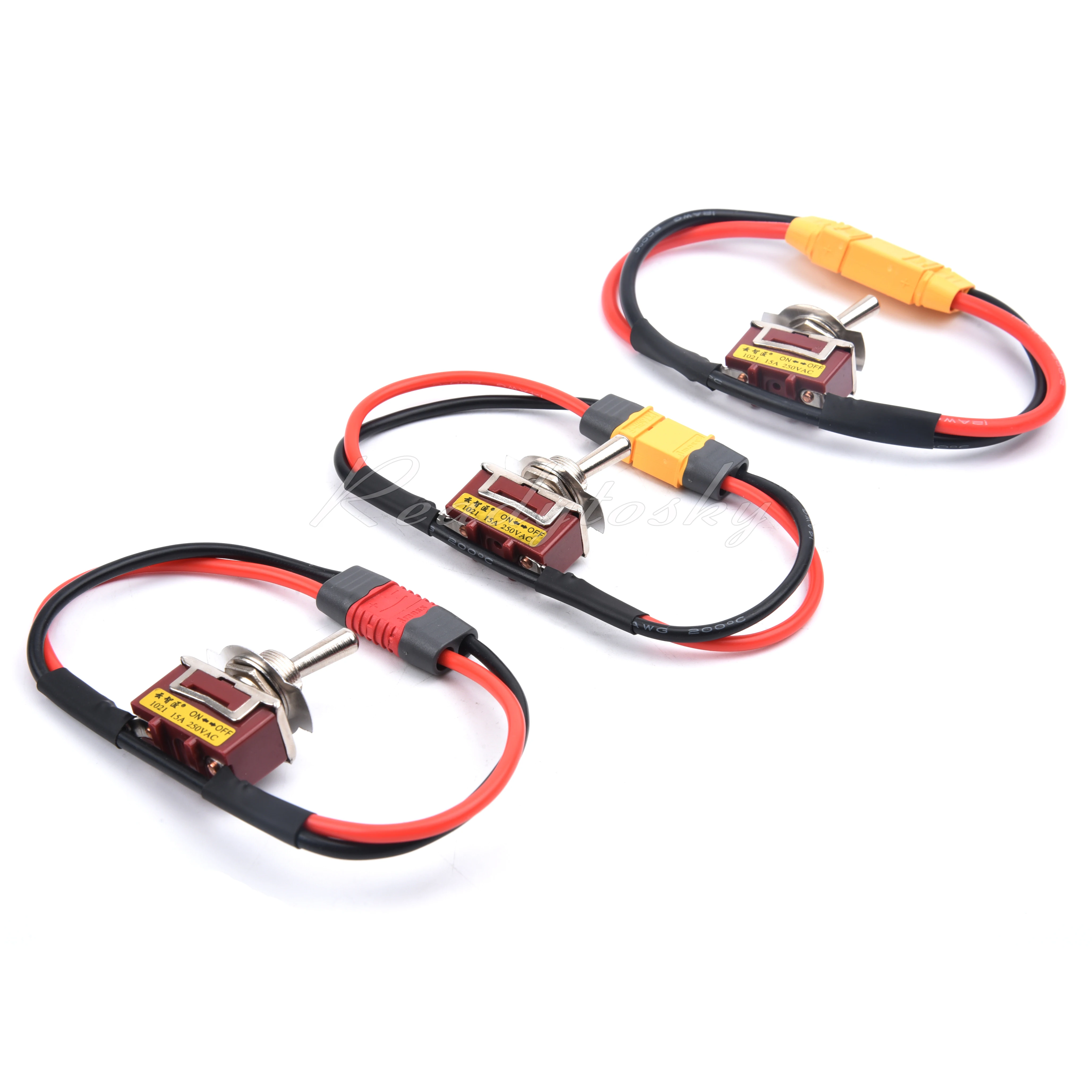 Large Current High Load Switch XT60 XT90 T-Plug Power ON-OFF Toggle 12/14AWG for eBike RC Airplane ESC Motor Connecting Adapter