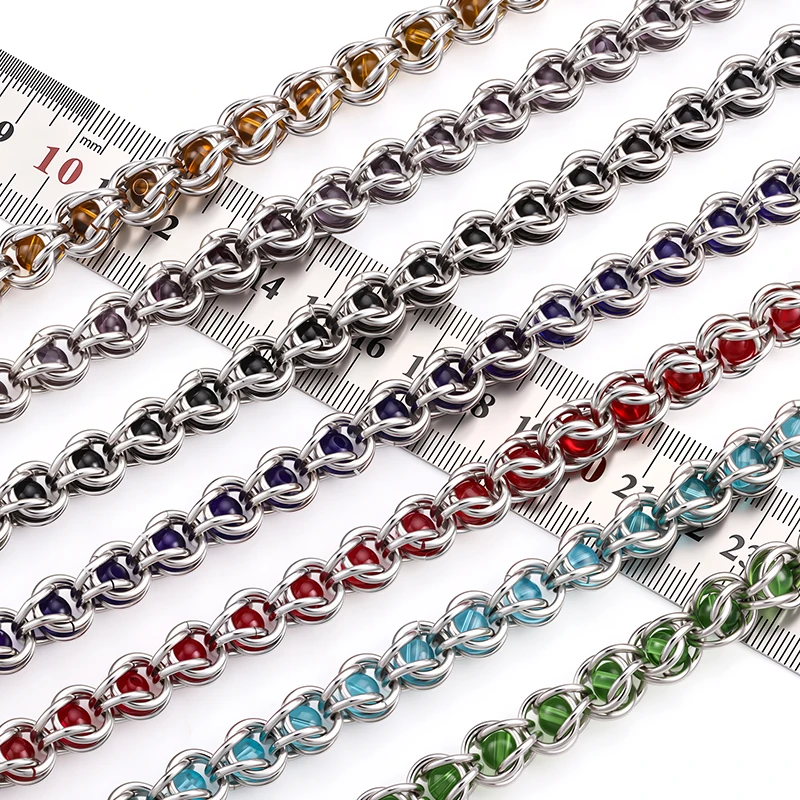 1Meter 10mm Stainless Steel Charms Beads Craft Chains for Jewelry Making DIY Necklaces Bracelets  Keychain Accessories Supplies