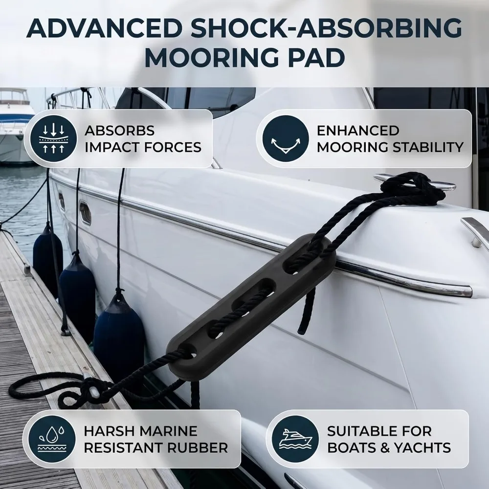 New Black Rubber Boat Mooring Snubber 215 x 45 x 30mm Universal Rubber Mooring Snubber Boat Shock Absorber Line Protection