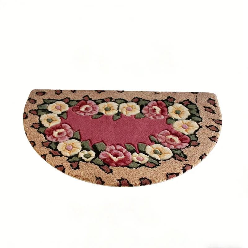 Semicircular Small Carpet  Entrance Door Mat  Bedroom Kitchen Bathroom Bathroom Entrance Water-absorbent Anti-slip Foot Mat