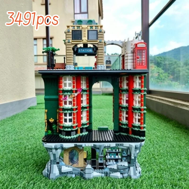 Classic Magic Headquarters Blocks, Detailed 3491pcs Wizard Structure Model Best Christmas Gift For Desktop Hobby Home Showcase