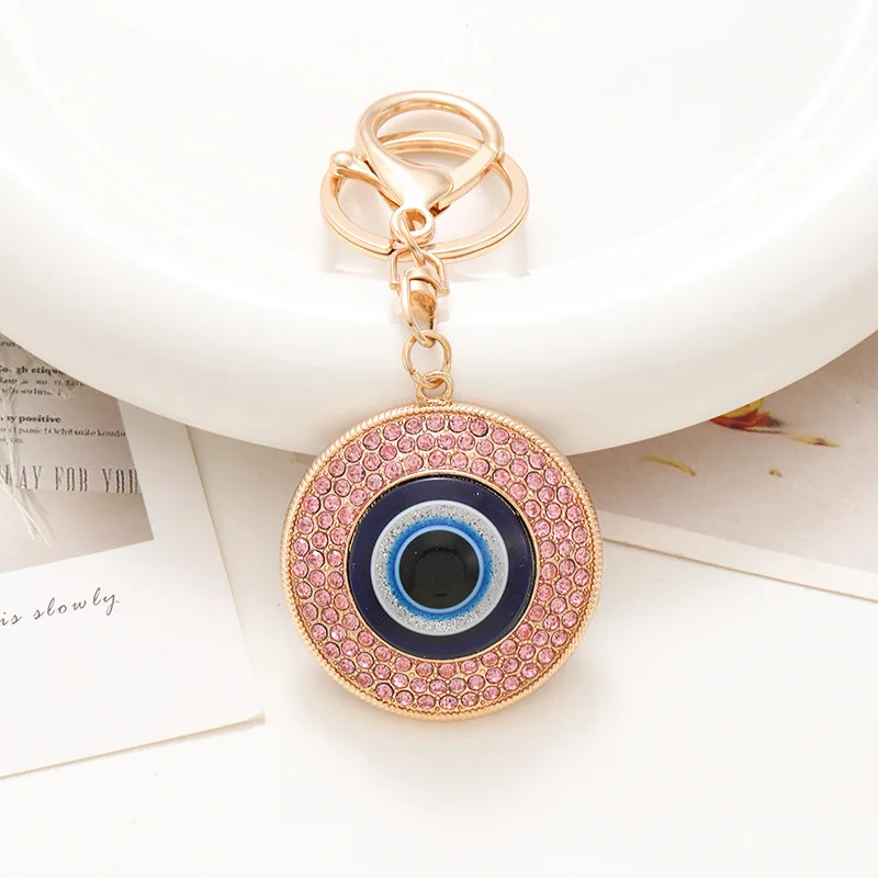 New Amazon Eye Keychains Türkiye Devil's Eye Pendant Couple Car Key Chains Jewelry Gift Decoration Accessories