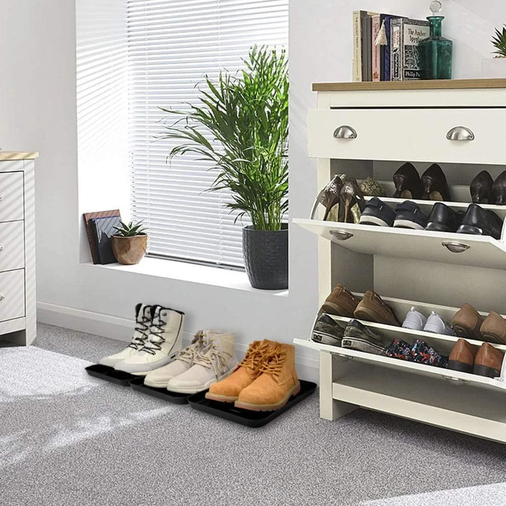 BOFF – 3 Stück Stiefelschale, robuste Schuhmatten-Tabletts, Aufbewahrungstablett, Hundeschale oder Katzennapfmatten, Fangenschlamm zum Schutz des Bodens, 13,7 x 10,8 Zoll