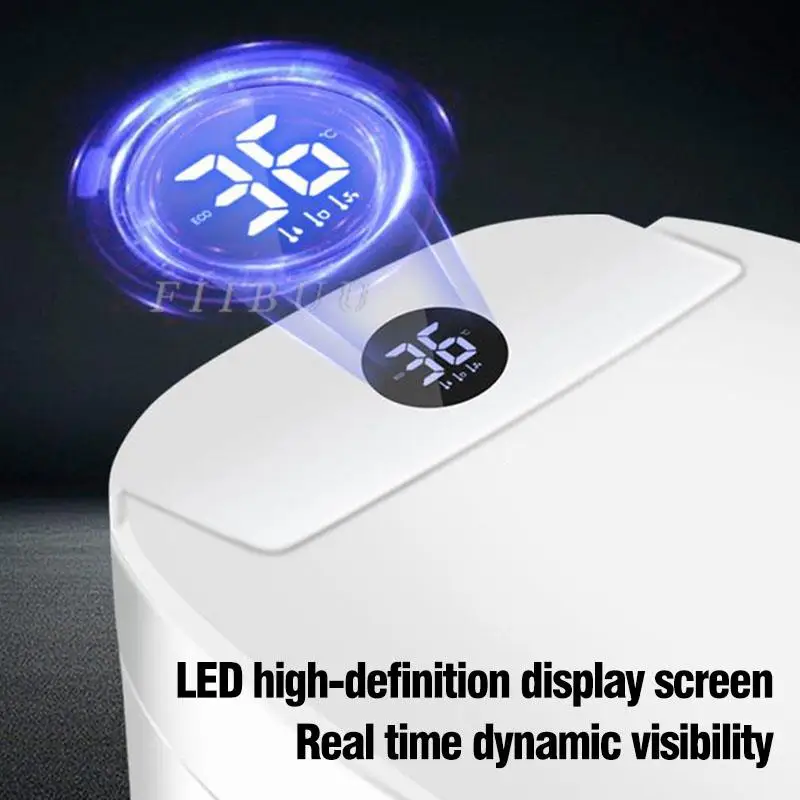 Imagem -05 - Smart Toilet Seat Cover para Banheiro Lavagem de Nádegas Bocal Oscilante de Aquecimento Luz Noturna Secagem a ar Quente