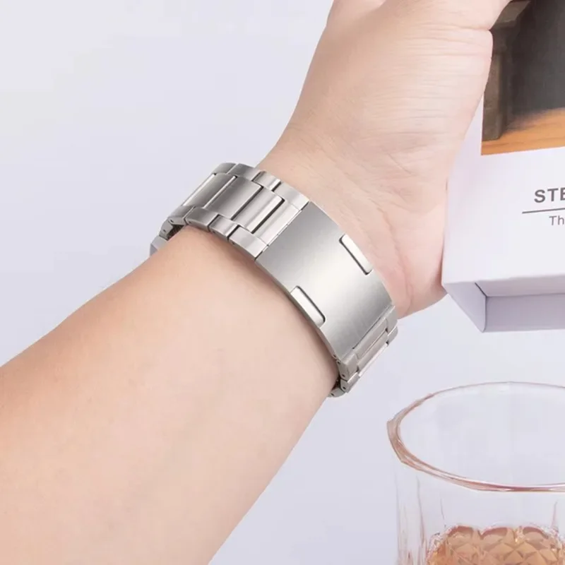 Titanarmband für Samsung Galaxy Watch Ultra 2025 47 mm Armband für Galaxy Watch 8 44 mm 40 mm/8 Classic 46 mm Schnellverschlussarmband