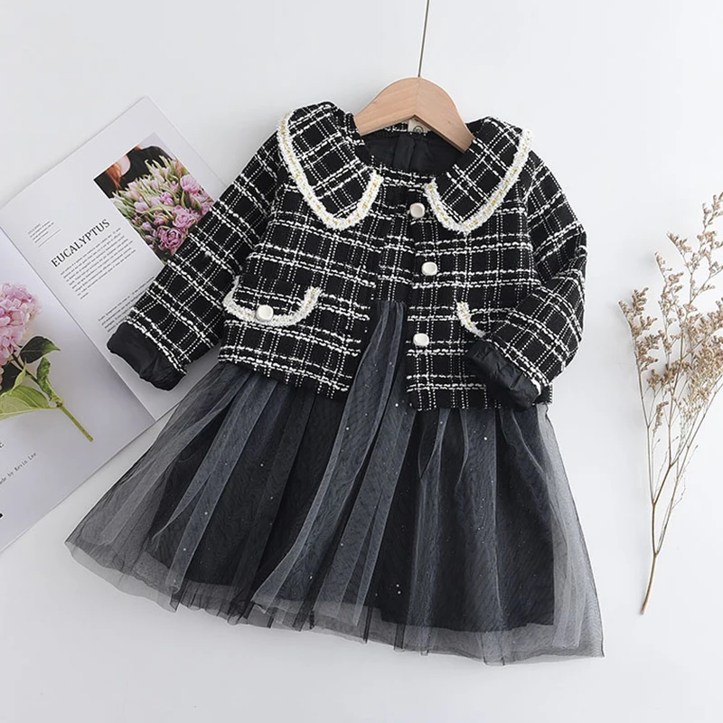 Bär Führer Mode Kinder Mädchen Prinzessin 2 stücke Kleidung Set Herbst Winter Kinder Mantel Outwear Röcke Vintage Outfits Anzug 2-12y