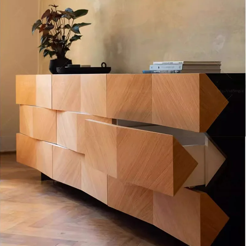 Solid wood living room six chest cabinets nine chest cabinets master bedroom storage cabinet bedside locker drawer cabinet