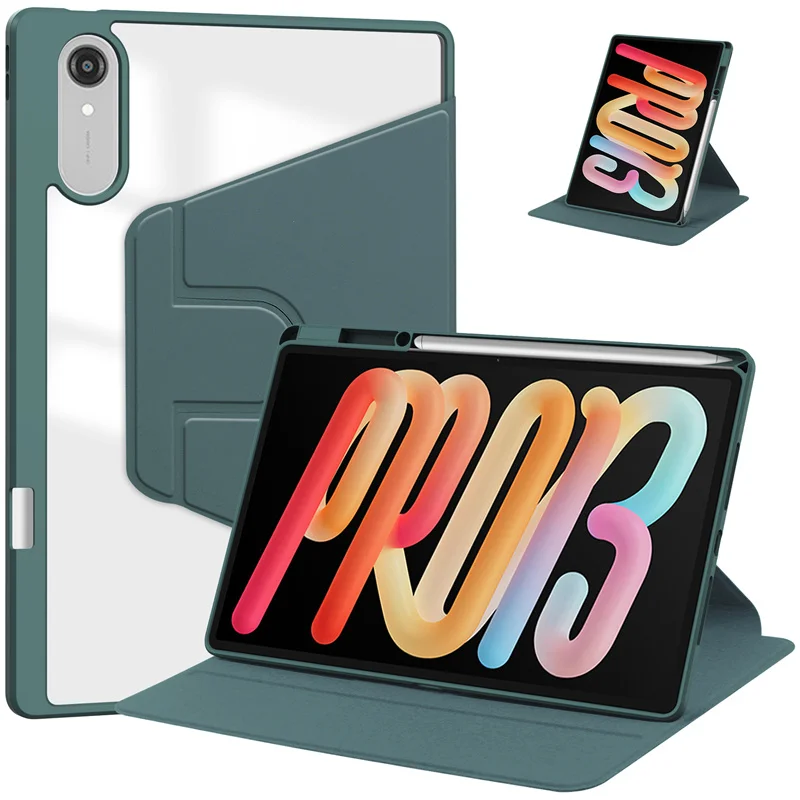 Etui do Lenovo Idea Tab Pro Gen 2 z uchwytem na rysik, obrotowe o 360 stopni, przezroczyste, twarde etui akrylowe do tabletu Idea Tab Pro Gen2 13 cali. — zdjęcie produktu 3