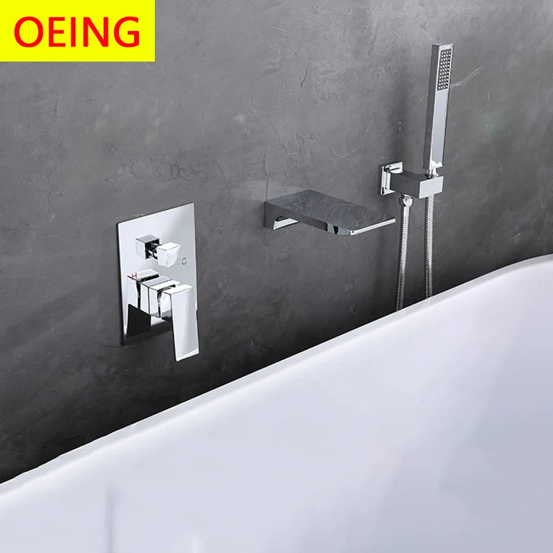 All Copper Concealed Bathtub Faucet Into The Wall Faucet Beside The Bathtub Flush Mounted Pressurized Shower Shower Suit