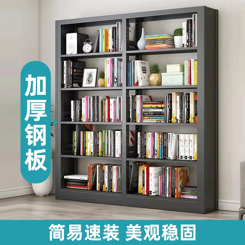 Schoolbibliotheek Stalen Boekenplanken Leeszaal Boeken Kamer Huis Vloer Op Maat Gemaakte Informatie Archiefplanken