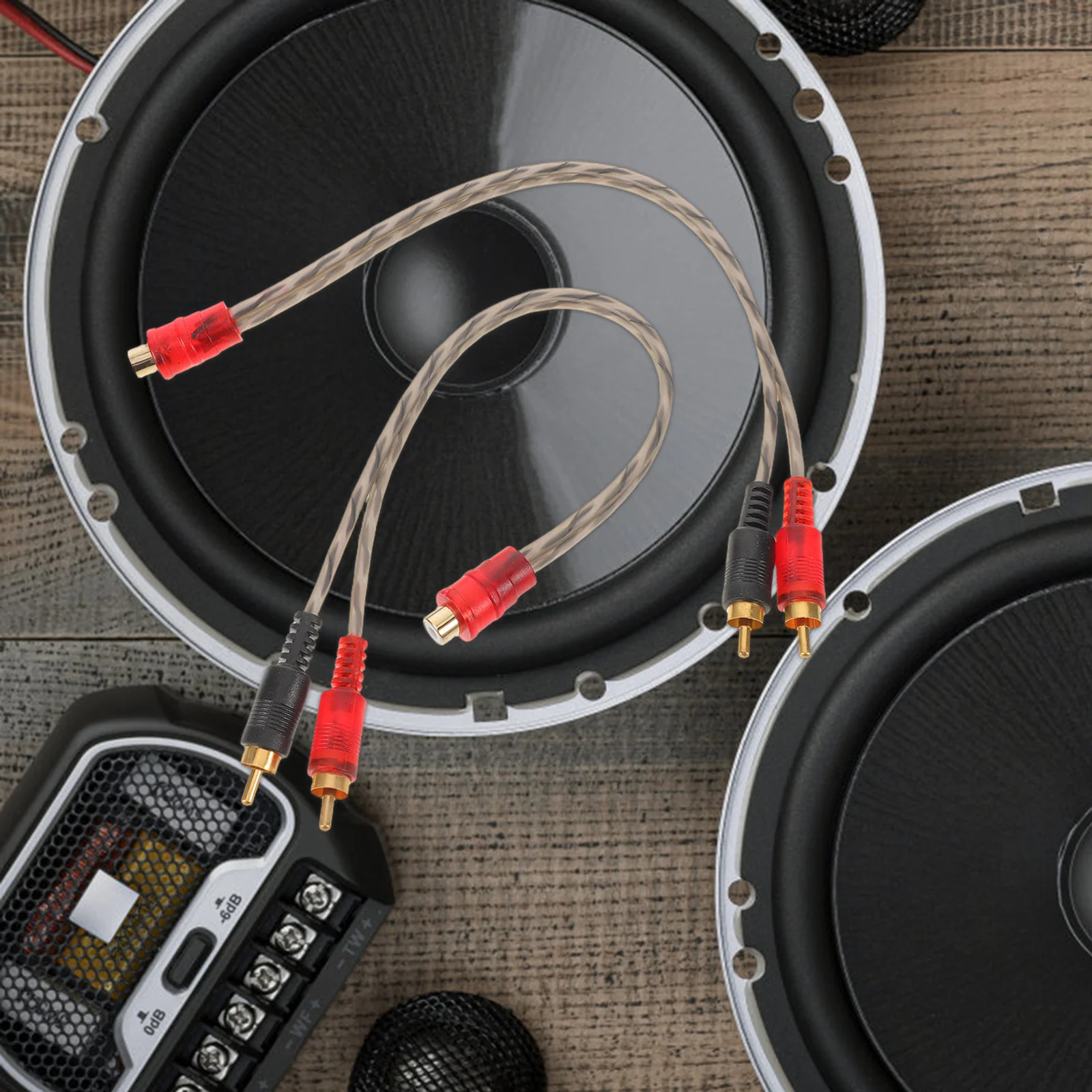 

5pcs Rca Female To Male Cable Car Audio Splitter Y Shaped Adapter For Speaker Stereo System Rca Extension Cord For Speaker Car