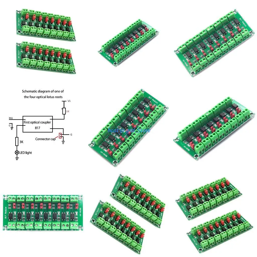 

C7AB Optocoupler Signals Isolators Board for Low to Highly Voltages Conversion in Electronic Circuits