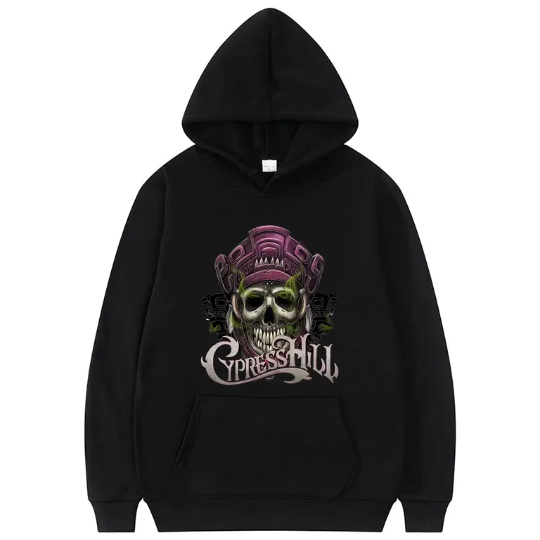 

Rapper Cypress Hill Skeleton Graphic Hoodie Men Women Casual Fleece Cotton Pullover Unisex Hip Hop Oversized Hooded Sweatshirt