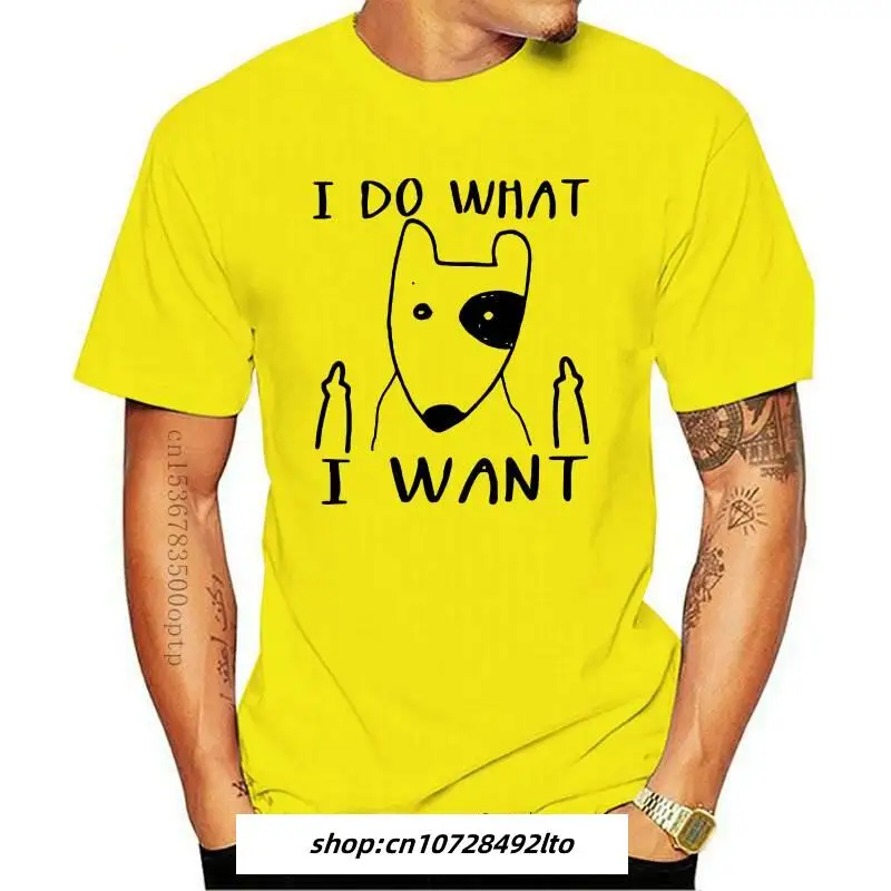 

Mens Clothing I Do What I Want Bull Terrier Lover T Shirt Gift Lovely New Cartoon Dog Bull Terrier Pocket T-Shirt