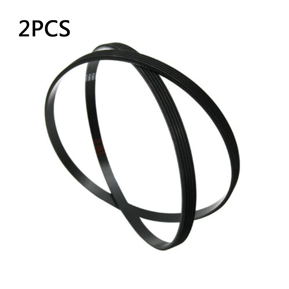 Replacement Belt 5PJ Belt Rugged and Long lasting Precise Manufacturing Good Performance Black Neoprene Material 2pcs Set