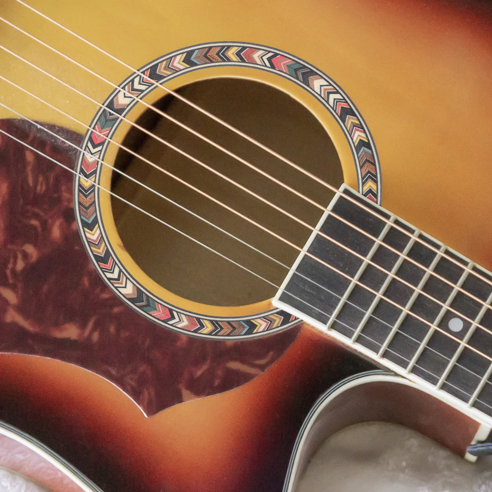 

1pcs Guitar Accessories Sound Hole Rosette Acoustic Decal Sticker Inlay Decoration Classical Parts Lightweight Durable Precision