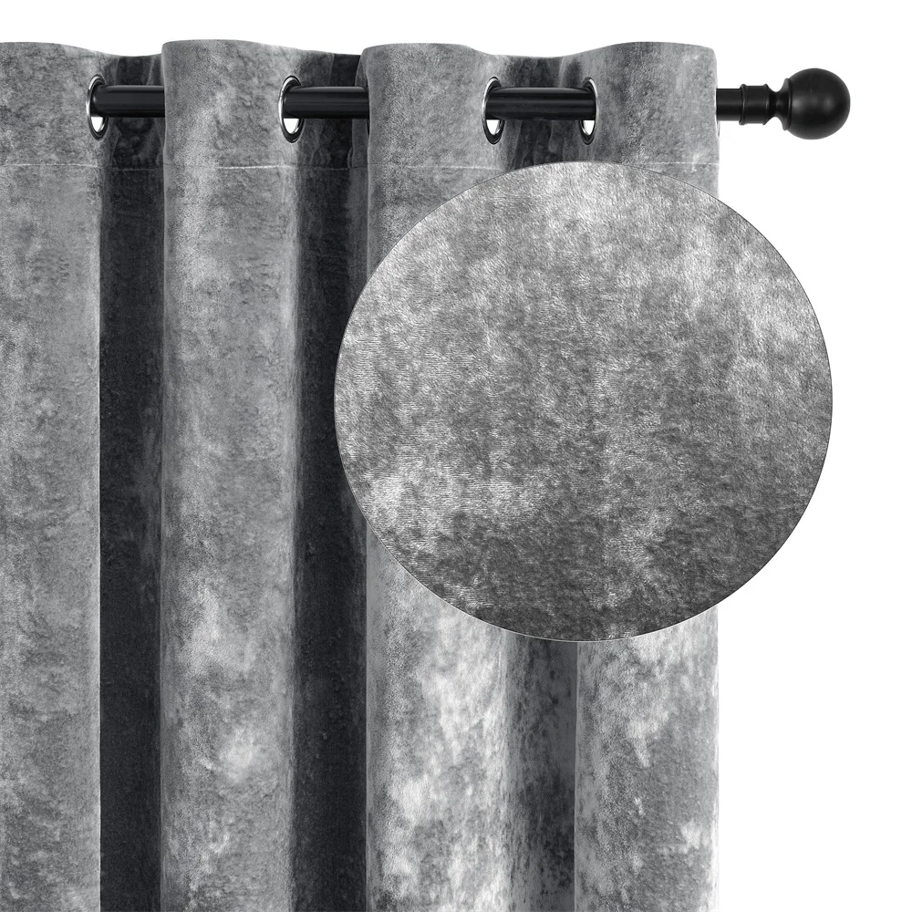 2 Panels/set Velvet Curtains, Noise Reduction And Light Filtering Curtains, For Bedroom, Living Room, Office Home Decor