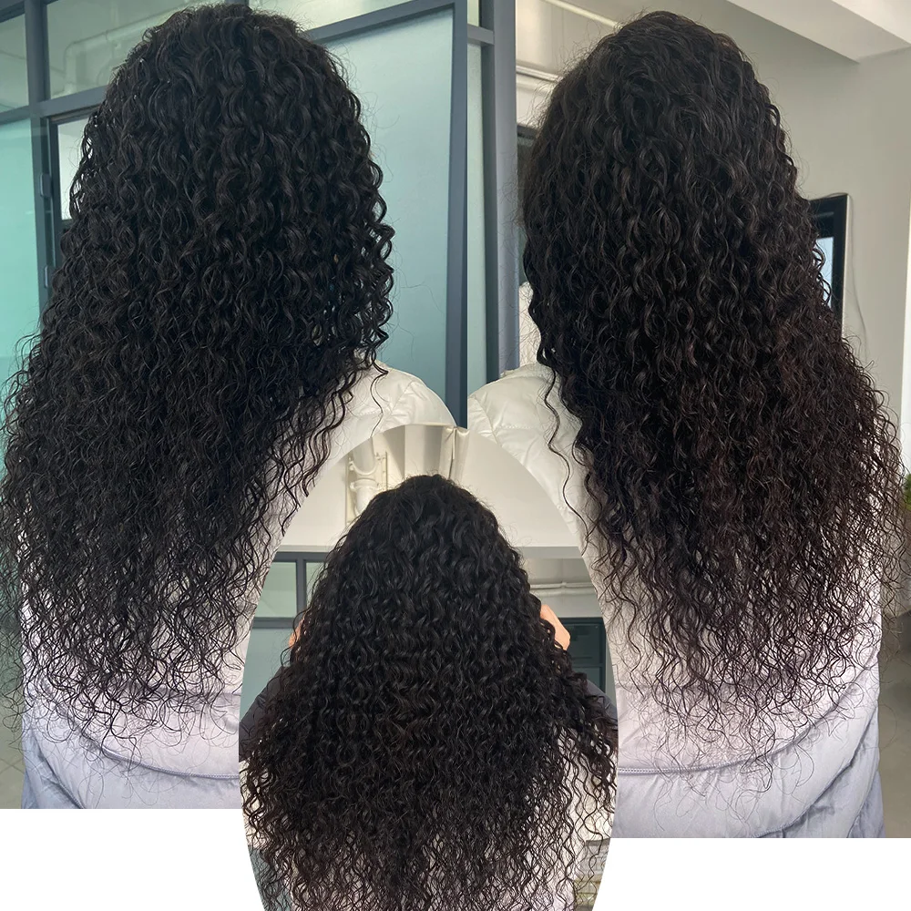 Veravicky 120G 140G Real Water Wave Clip in Hair Extensions Brazilian Hair Machine Made Remy Natural Curly Hairstyle 7pcs/set