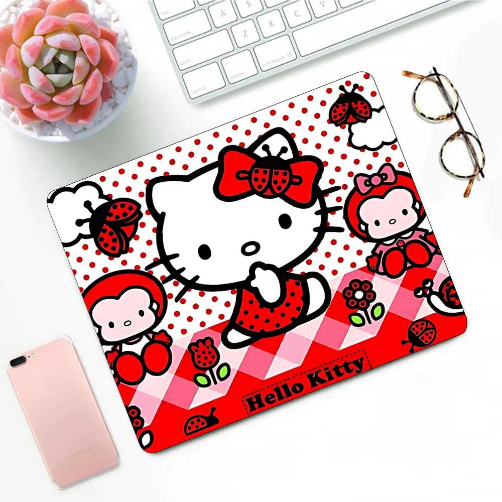 

Cartoon H-Hello Cute K-Kitty Gaming Mouse Pad XS Small Mousepad For PC Gamer Desktop Decoration Office Mouse Mat Deskmat Rug