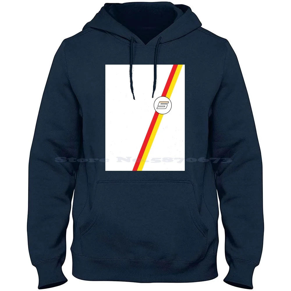 Sebastian Vettel 100% Cotton Hoodie Sebastian Vettel Seb 5 1 Fun Red Yellow Race Driver Carno 5