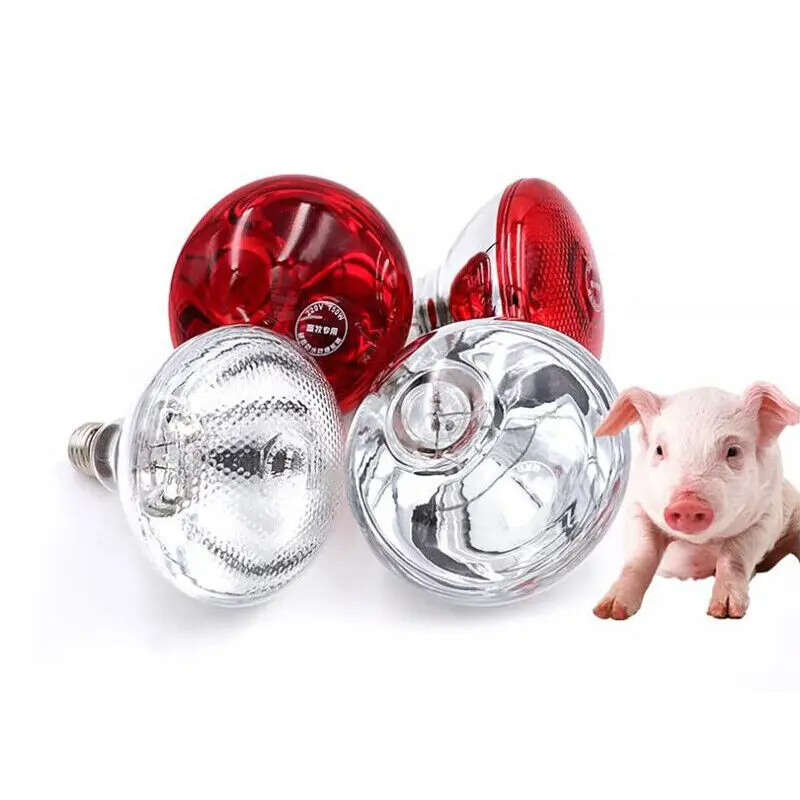 150/250W Infrared Heat Lamp Anti-Explosion Thickened Insulation Farming Heating Lamp Bulb E27 Waterproof Small Heat Lamp