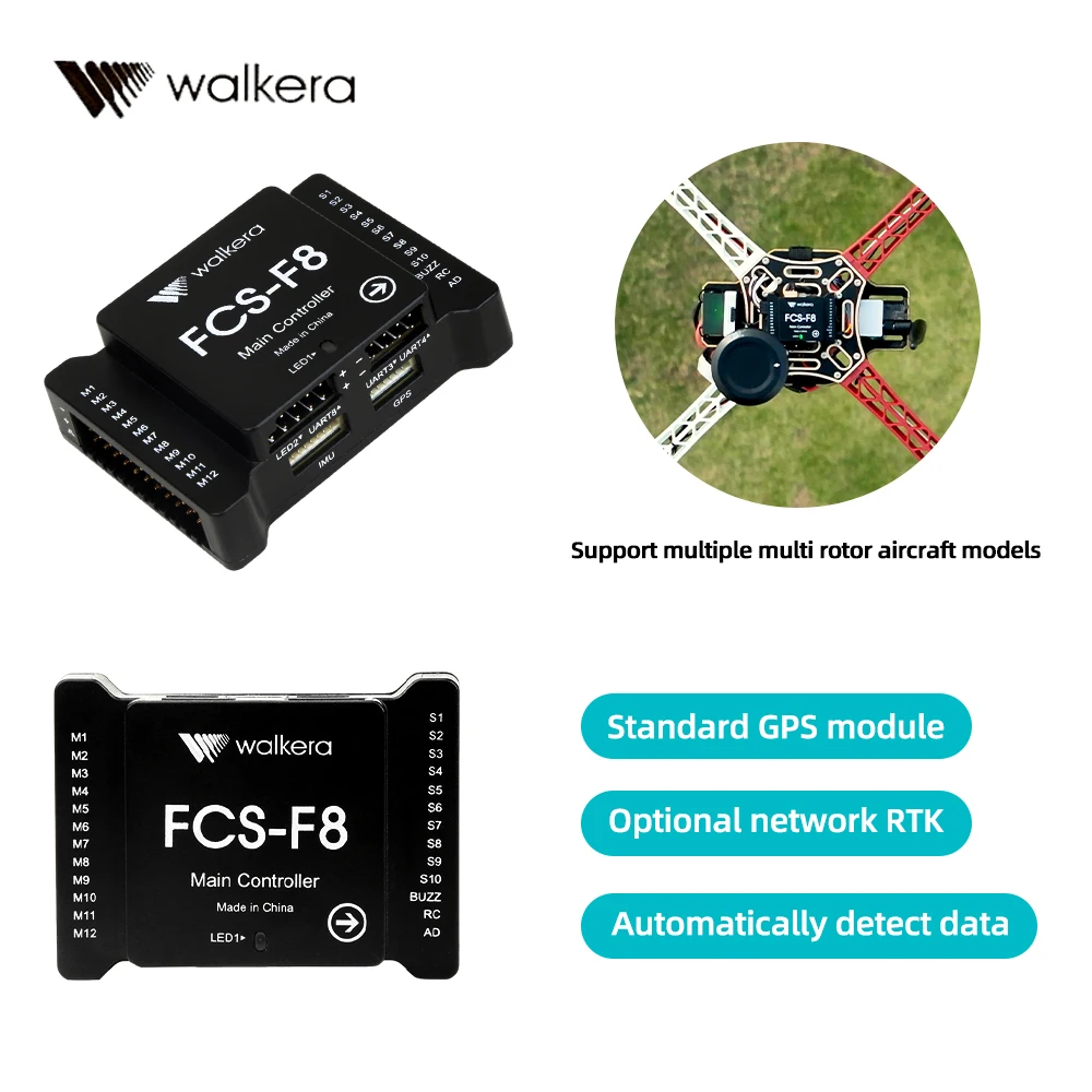 

Система управления полетом Walkera FCS-F8 поддерживает многороторный самолет с фиксированным крылом, лодка, автомобиль