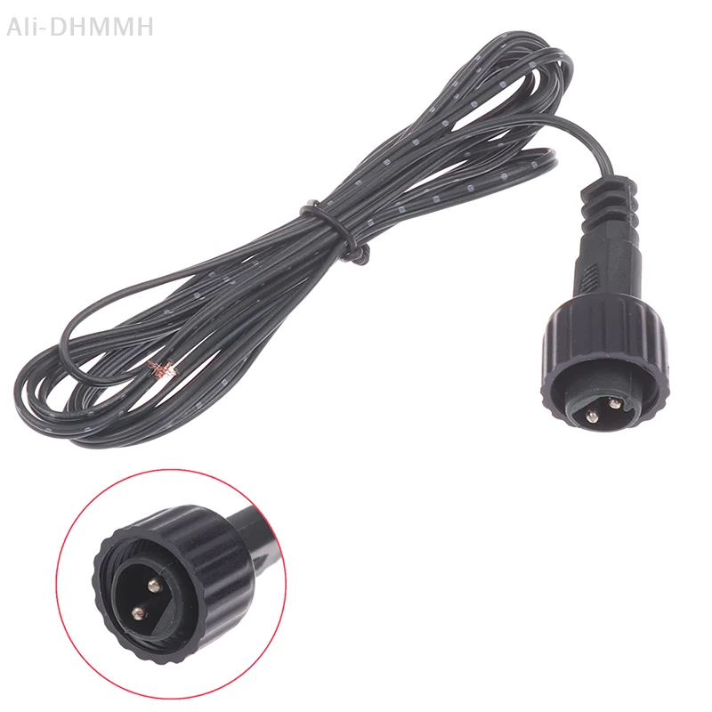 ZLinKJ 2Pin LED Connector Male 2Meters Black 2Pin Plug Connector Wire 1/3/5/pcs Waterproof Extension Cable For Solar Panel