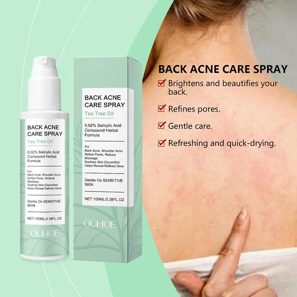 Salicylic Acid Body Spray Natural Acne Spray Pore Clarifying Solution Hydrating Soothing Body Cleanser For Chest & Back Skincare - view 5
