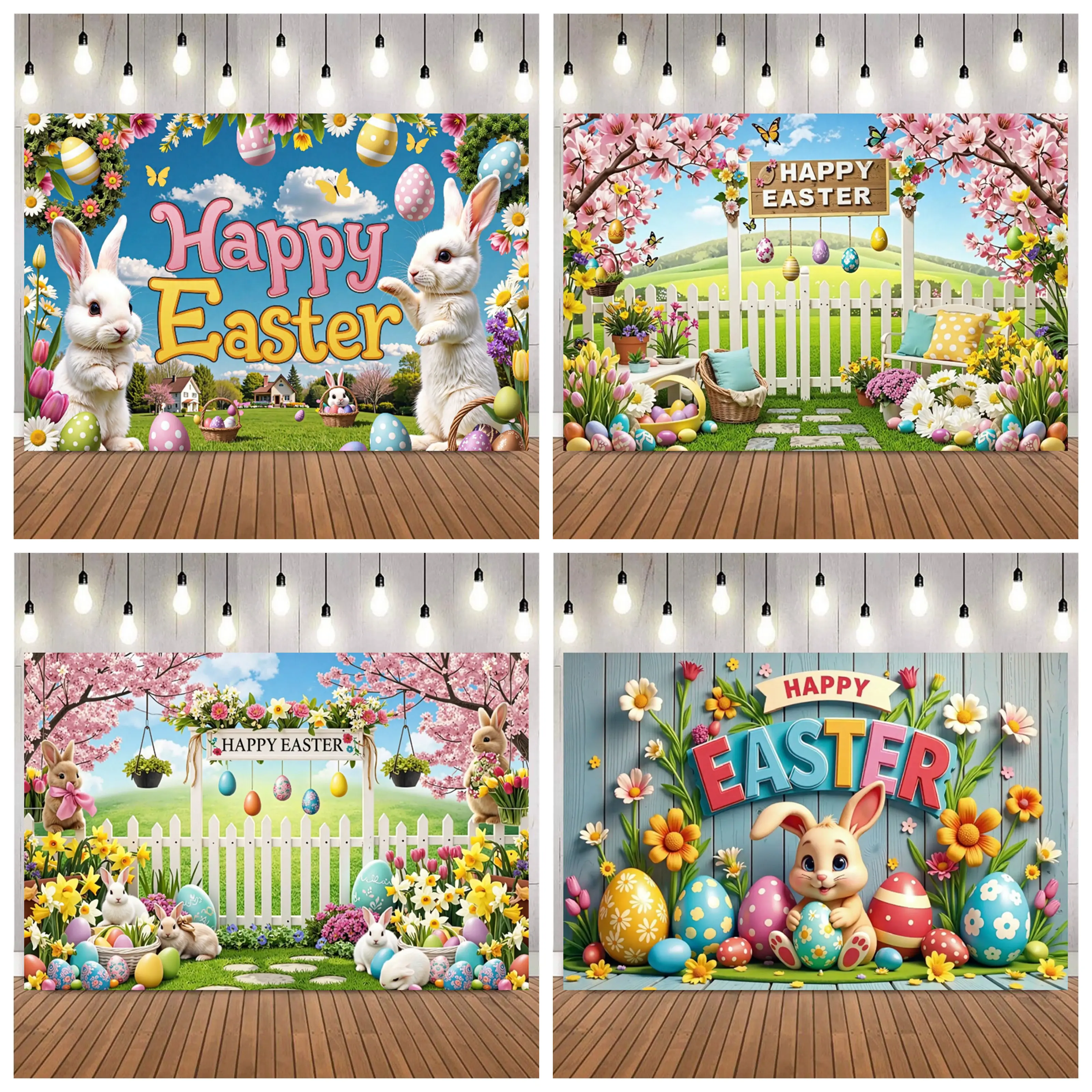 

Милый весенний пасхальный кролик яйцо охота фон для фотосъемки в мультяшном стиле детская вечеринка портрет домашний декор фото фон реквизит