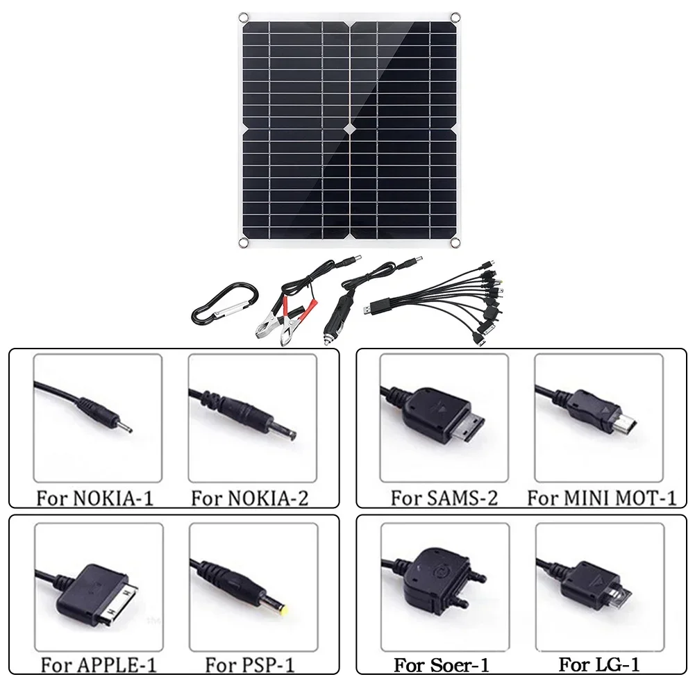 Imagem -05 - Acampamento para Motorhomes Montanhismo 360x330x3 mm 50w Painel Solar Portátil com Portas Usb Duplas Melhoria da Casa