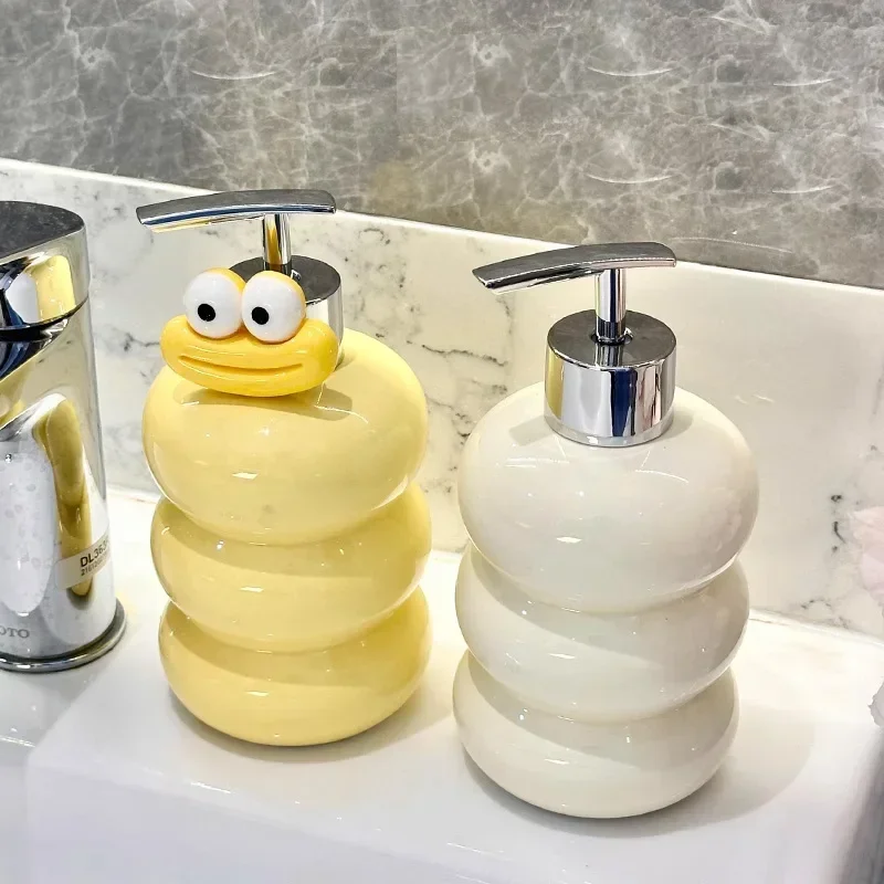 Luxury Ceramic Hand Sanitizer Bottle Press Bottle Bathroom Shower Gel Shampoo Bottle Hotel Lotion Bathroom Accessories