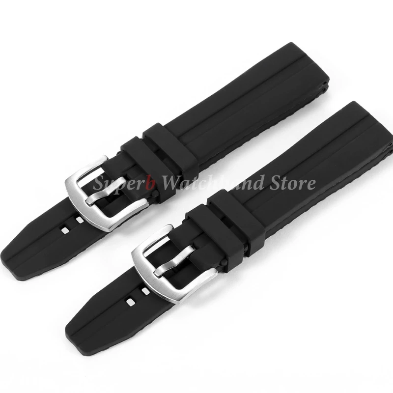 Cinturino per orologio in silicone a lunghezza estesa 18mm 20mm 22mm 24mm Bracciale per Seiko per Omega per Huawei Cinturini sportivi impermeabili