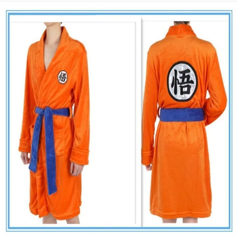 Nieuwe Anime Dragon Ball Sun Wukong Flanellen Badjas Modieuze Herfst En Winter Warm Nachthemd Voor Mannen En Vrouwen Huiskleding