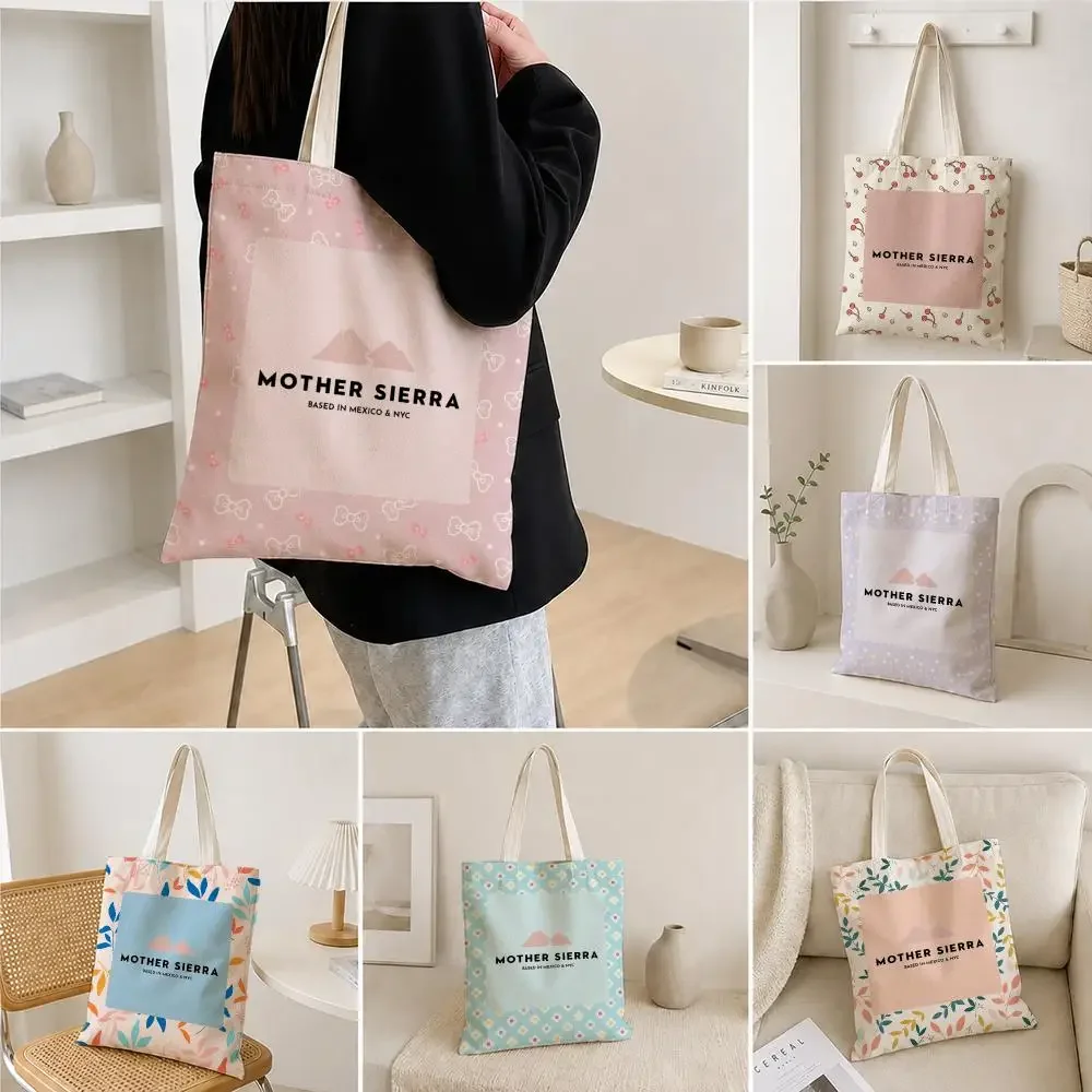 Trendy Designer Print Canvas Tote Bag earrings Mother Sierra Storage Bags Shoulder Bag Outfit Accessory Shopping Handbag