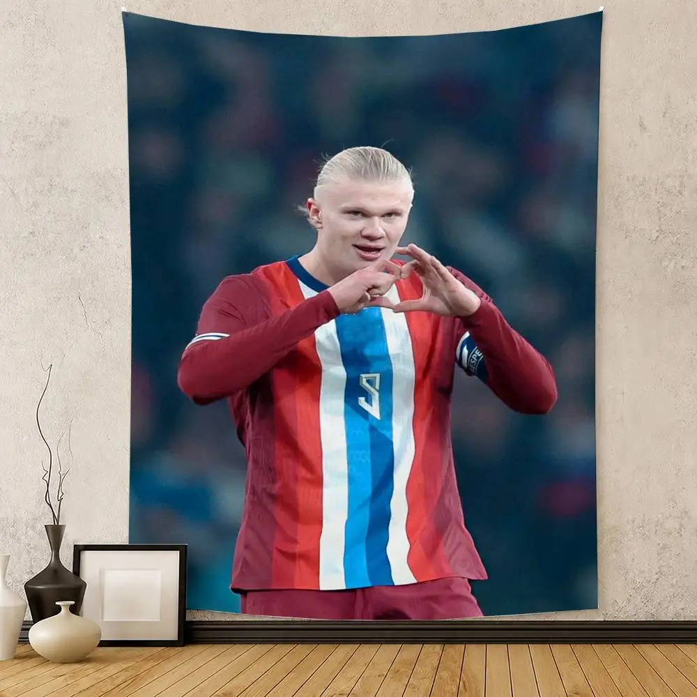 Football E-Erling H-Haaland Flag Digital Printing Banner for Garage Wall Out Door Decoration
